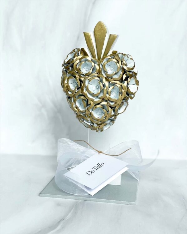 Corazón artesanal blanco