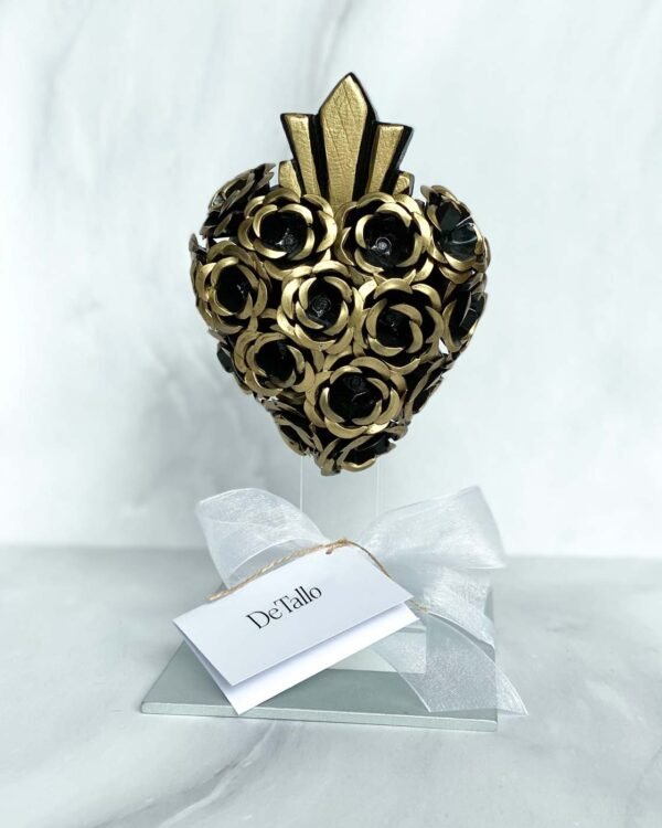 Corazón artesanal negro