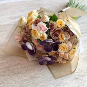 Bouquet mixto con vandas