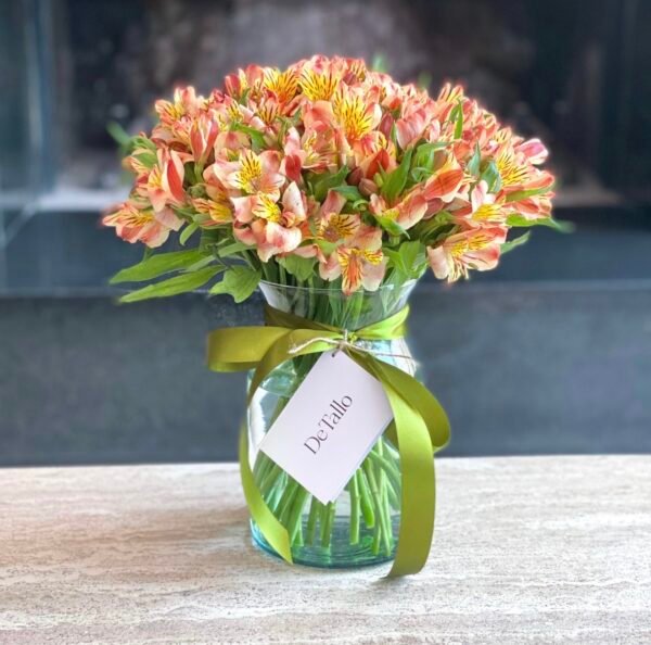 Lechero con astromelias