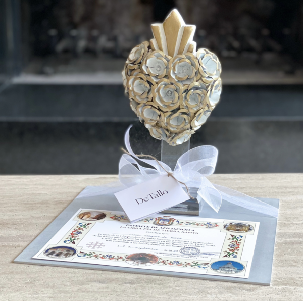 Corazón artesanal blanco + Misa